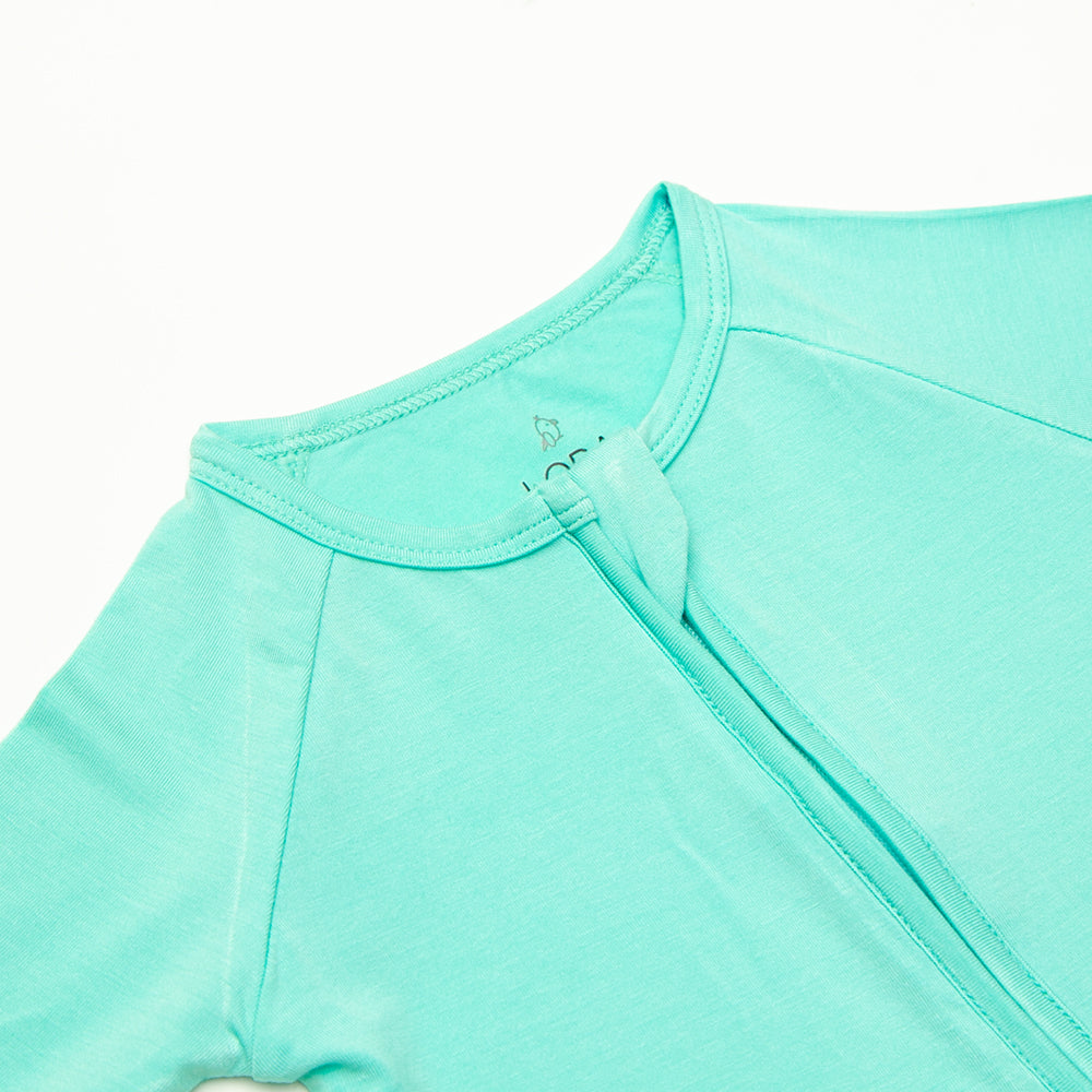 bamboo pj - minty dream - neck